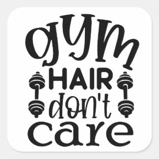 Sticker Carré Les cheveux de gym s'en fichent