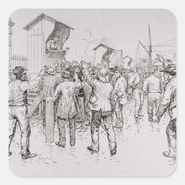 Sticker Carré Les chômeurs de Londres (Devant)