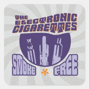 Sticker Carré Les cigarettes électroniques - Sans fumée