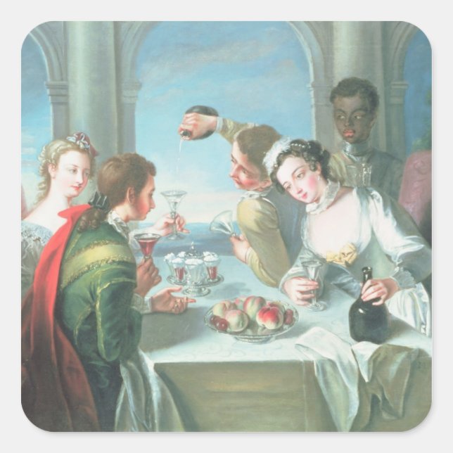 Sticker Carré Les cinq sens (Devant)