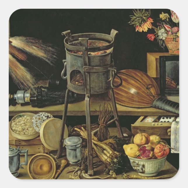 Sticker Carré Les cinq sens, 1638 (Devant)