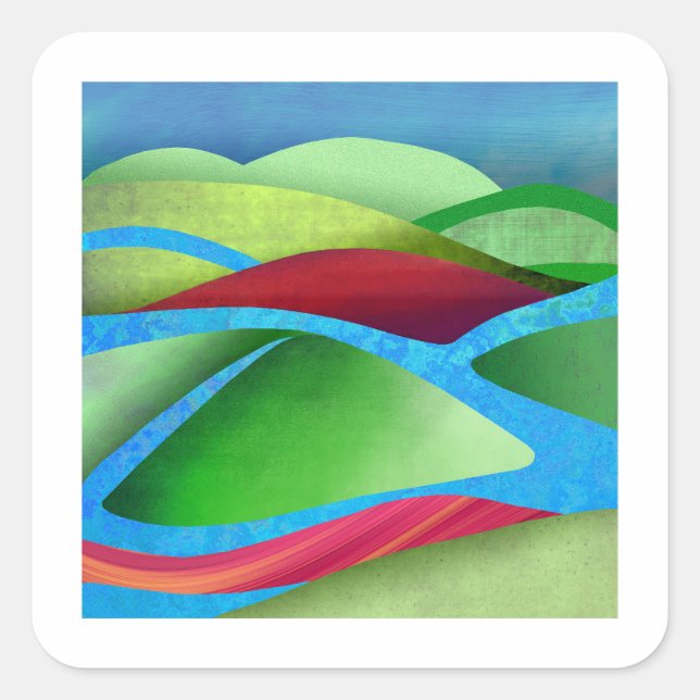 Sticker Carré Les Collines Sur La Glace (Devant)