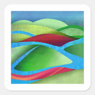 Sticker Carré Les Collines Sur La Glace