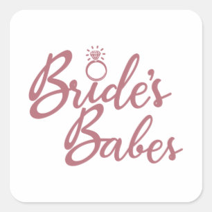 Sticker Carré Les Copines de la Mariée - Enterrement de Vie de J