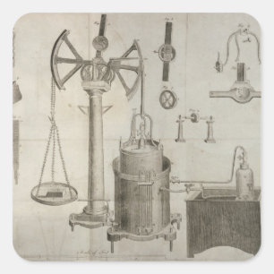 Sticker Carré Les éléments de Chemistry