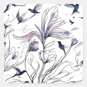 Sticker Carré Les envolés 2 