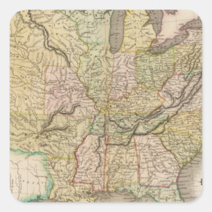 Sticker Carré Les Etats-Unis 20