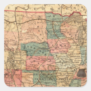 Sticker Carré Les Etats-Unis d'Amérique 8