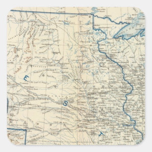 Sticker Carré Les Etats-Unis en décembre 1860