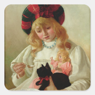 Sticker Carré Les favoris, 1895 (huile sur la toile)