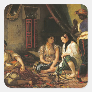 Sticker Carré Les femmes d'Alger en leur appartement, 1834