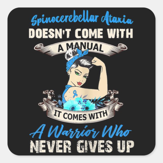 Sticker Carré Les femmes Spinocerebellar Ataxia ne viennent pas  (Devant)