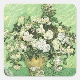 Sticker Carré Les fleurs de Van Gogh dans Vase