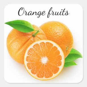 Sticker Carré Les fruits orange