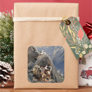 Sticker Carré Les guerriers d'Apache : une embuscade sur la cava