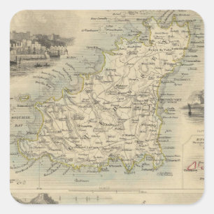 Sticker Carré Les Îles Anglo-Normandes