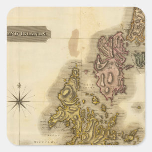 Sticker Carré Les Îles Shetland