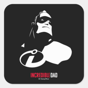 Sticker Carré Les Incroyables 2   Papa incroyable
