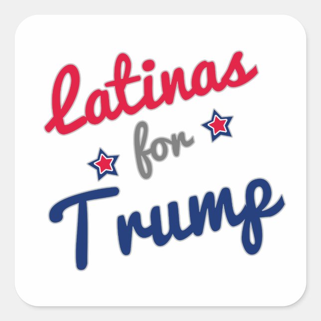 Sticker Carré Les latinos pour Trump (Devant)