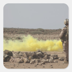 Sticker Carré Les marines assurent la sécurité