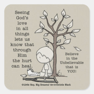 Sticker Carré Les maux peuvent guérir