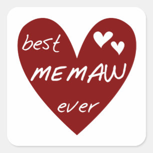 Sticker Carré Les meilleurs T-shirts et cadeaux de Memaw de
