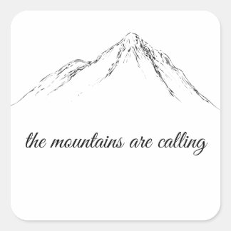 Sticker Carré les montagnes