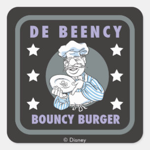 Sticker Carré Les Muppets  Logo De Beency Bounce Burger