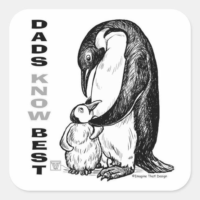 Sticker Carré Les papas connaissent mieux (Devant)
