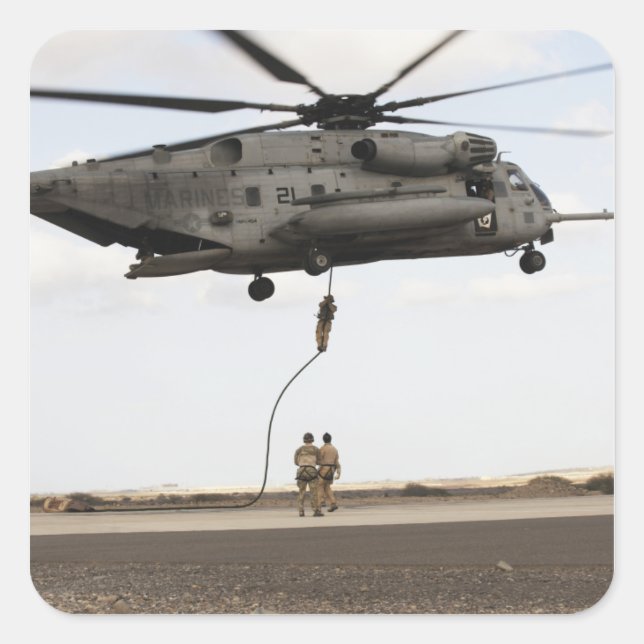 Sticker Carré Les parachutistes de la Force aérienne conduisent  (Devant)