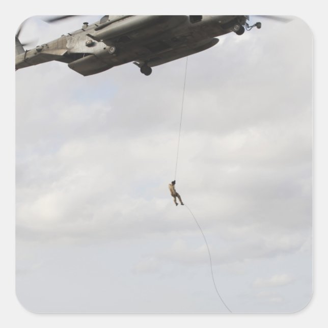 Sticker Carré Les pararémen de la Force aérienne conduisent une  (Devant)