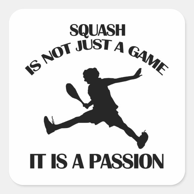 Sticker Carré Les plans de sport de squash (Devant)