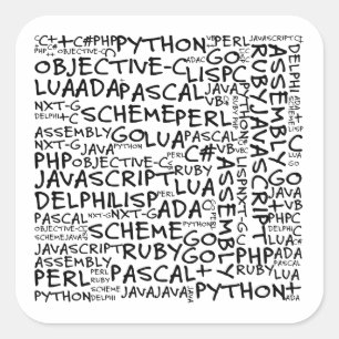 Sticker Carré Les Programmeurs Ont Plusieurs Compétences En Prog