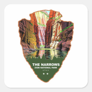 Sticker Carré Les Rétrécissements Parc national de Zion Tête de