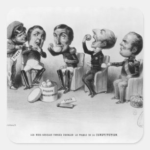 Sticker Carré Les Rois absolus Forced pour avaler la pilule