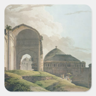 Sticker Carré Les ruines du Palais de Madurai, 1798