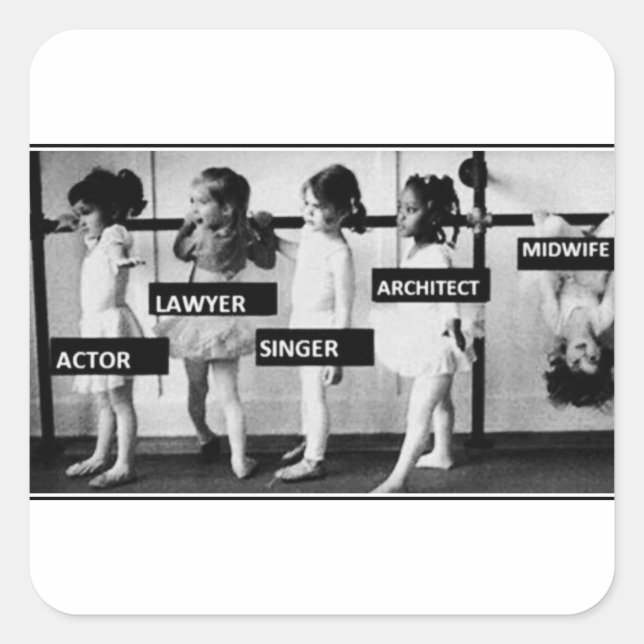 Sticker Carré les sages-femmes sont différentes (Devant)