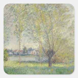 Sticker Carré Les saules Claude Monet 1880