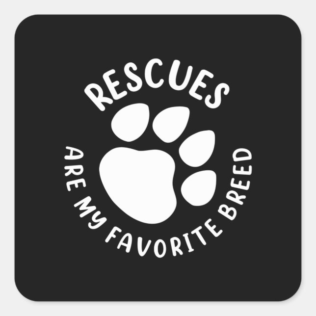 Sticker Carré Les secours sont ma race préférée (Devant)