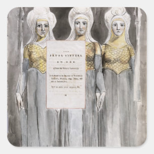 Sticker Carré Les soeurs mortelles, conçoivent 67 'des poèmes du