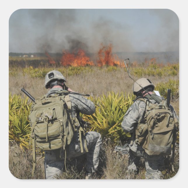 Sticker Carré Les soldats appellent l'information (Devant)