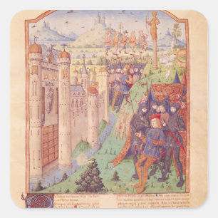 Sticker Carré Les travaux de Virgil avec le commentaire par