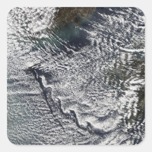 Sticker Carré Les vortexes de nuage outre de Cheju font, la