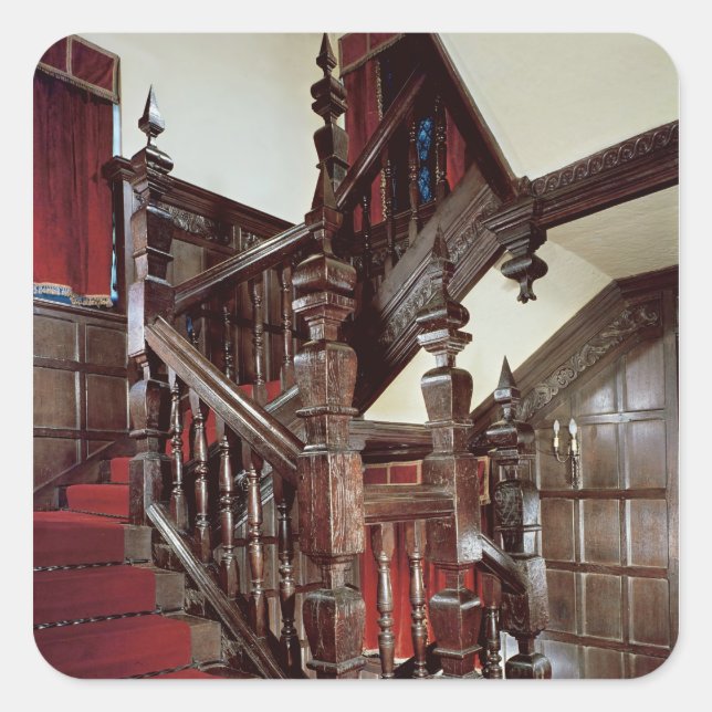 Sticker Carré L'escalier Well, c.1600 (Devant)