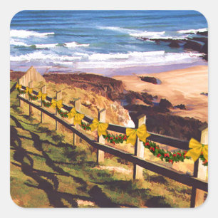 Sticker Carré L'escrime des dunes dans l'océan