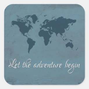 Sticker Carré Let the adventure begin