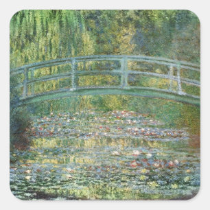 Sticker Carré L'Etang Lily Peinture vintage française