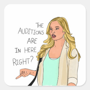 Sticker Carré L'étape suivante Les auditions sont ici juste ?
