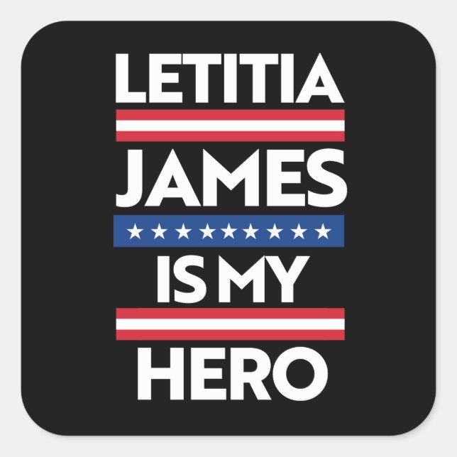 Sticker Carré Letitia James est ma Shero (Devant)
