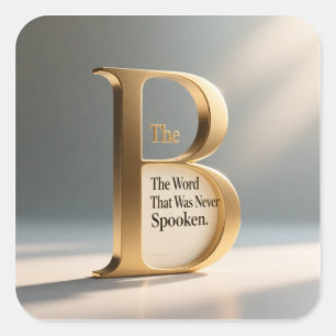 Sticker Carré Lettre B – Conception de typographie minimale mode